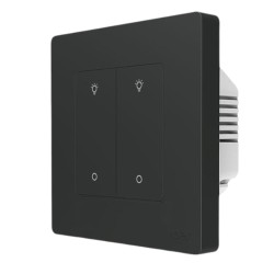 Variateur tactile Zigbee 2 boutons Noir MOES ZS-SR-EUD2