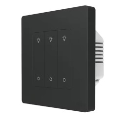 Variateur tactile Zigbee 3 boutons Noir MOES ZS-SR-EUD3