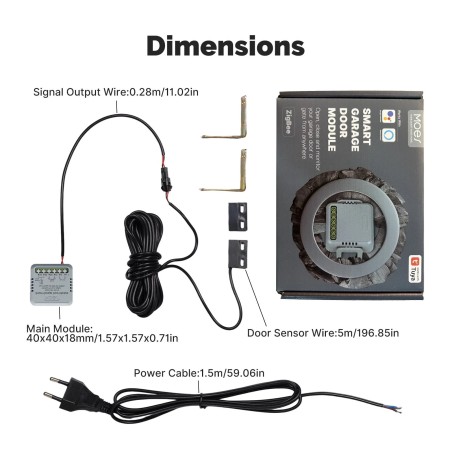 Micromodule porte de garage Zigbee ZM-102-M