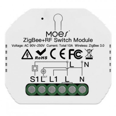 Micromodule ON/OFF Zigbee MOES MS-104ZR