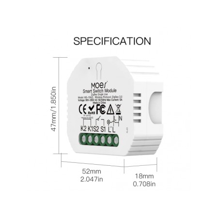 Micromodule ON/OFF Zigbee MS-104ZR