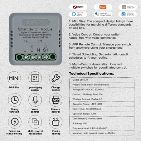 Micromodule ON/OFF ZigBee