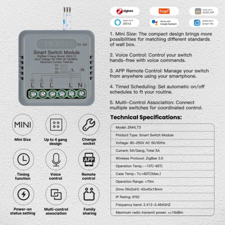 Micromodule ON/OFF Zigbee