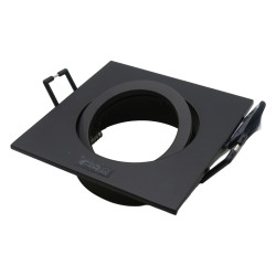 Anneau spot orientable carré GU10/MR16 DALLA Noir KANLUX