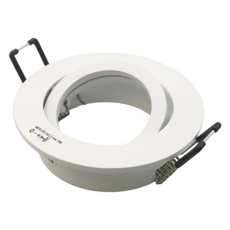 Anneau spot orientable rond GU10/MR16 DALLA Blanc 82mm