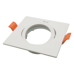 Anneau spot orientable carré GU10/MR16 DALLA Blanc KANLUX