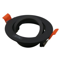 Anneau spot orientable rond GU10/MR16 DALLA Noir 82mm