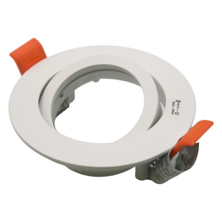 Anneau spot orientable rond GU10/MR16 DALLA Blanc 82mm