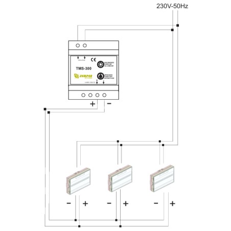 Télécommande blocs BAES standard - ZEMPER TMS300