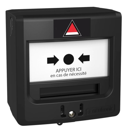 Déclencheur manuel noir avec capot