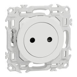Odace Prise de courant 2P Blanc + Griffes - S925033