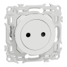Odace Prise de courant 2P Blanc + Griffes