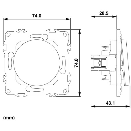 Odace Interrupteur ou poussoir