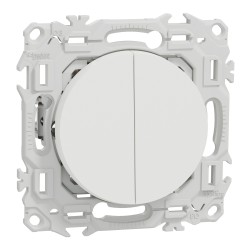 Odace Double interrupteur ou poussoir + Griffes - S925214