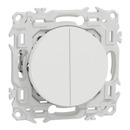 Odace Double interrupteur ou poussoir