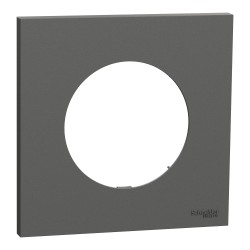 Odace Plaque de finition 1 poste Gris Basalte - S904702