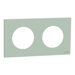 Odace Plaque de finition 2 postes Vert Jade - S903704