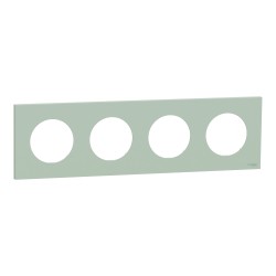 Odace Plaque de finition 4 postes Vert Jade - S903708
