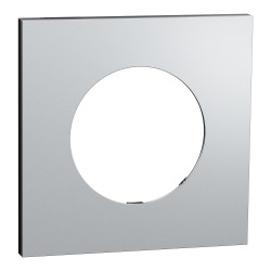Odace Metal Plaque Alu support noir 1 poste - S913702