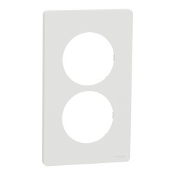 Odace Architecte Plaque 2 postes 57mm Blanc Craie - S920814