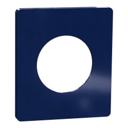 Odace Architecte Plaque 1 poste Bleu émaillé - S933802