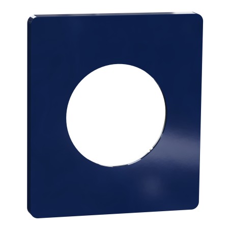 Odace Architecte Plaque de finition 1 poste Bleu émaillé