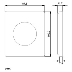 Odace Architecte Plaque 1 poste Blanc émaillé - S934802