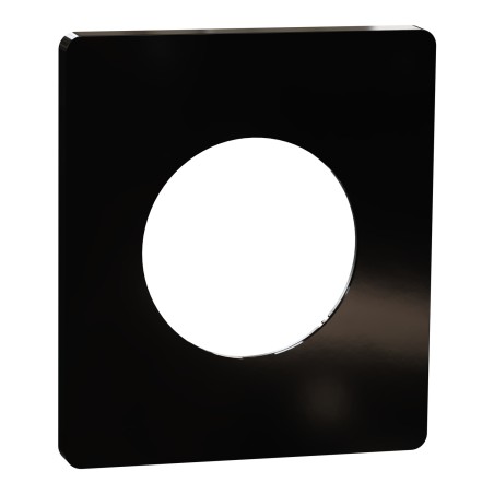 Odace Architecte Plaque 1 poste Noir émaillé