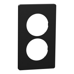 Odace Architecte Plaque 2 postes 57mm Noir Onyx - S940814