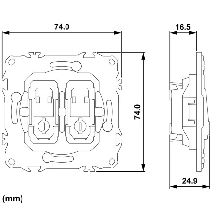 Odace Double interrupteur ou BP