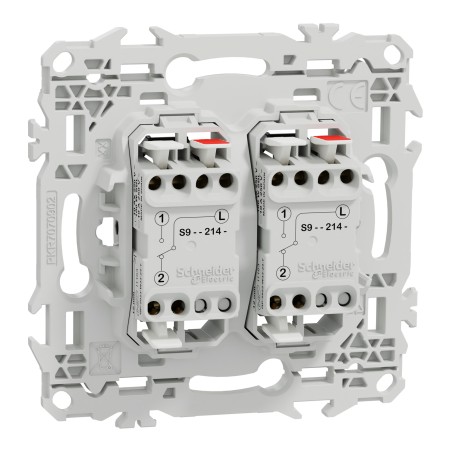 Odace Double interrupteur ou BP