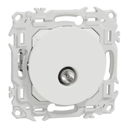 Odace Prise TV simple mâle coaxiale + Griffes - S925445