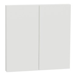 Odace Enjoliveur-Plaque Int. double Blanc Craie - S929222