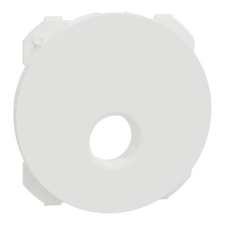 Odace Enjoliveur prise TV simple Blanc Craie