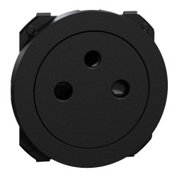 Odace Enjoliveur prise de courant Noir Onyx - S949050