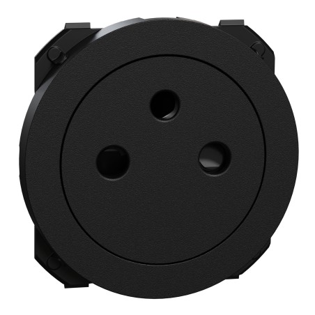 Odace Enjoliveur pour prise de courant affleurante Noir Onyx