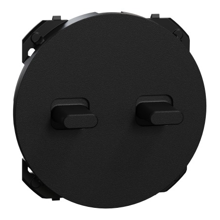 Odace Enjoliveur Int. à levier double Noir Onyx