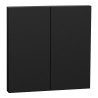 Odace Enjoliveur-Plaque Int. double Noir Onyx