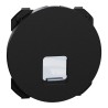 Odace Enjoliveur prise RJ45 Noir Onyx