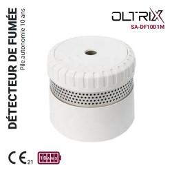 Mini Détecteur de fumées pile 10 Ans - OLTRIX SA-DF10D1M