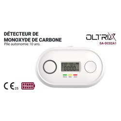Détecteur monoxyde de carbone 10 Ans- OLTRIX SA-DCO2A1