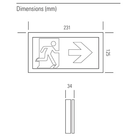 Bloc BAES évacuation étanche ULTRALED 2-45 SATI 45lm/1h - LUMINOX LUM16105