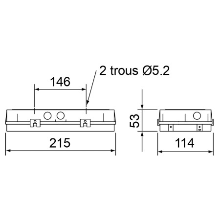 Kit Drapeau plafond pour boîtier Epsilon - Luminox 10540