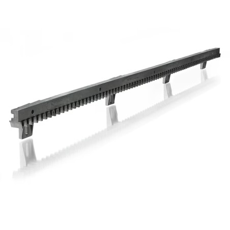 Crémaillère nylon fixation basse portails coulissants