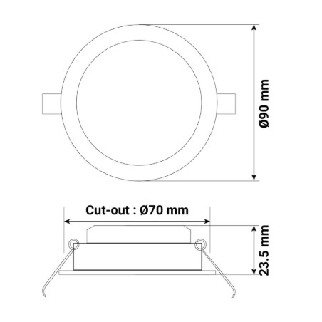 Spot orientable dimmable Carat II 7W