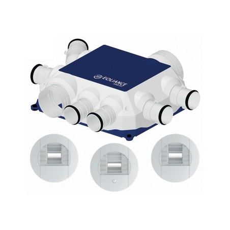 KIT VMC Simple Flux Hygroréglable Evolis TBC + 3 bouches