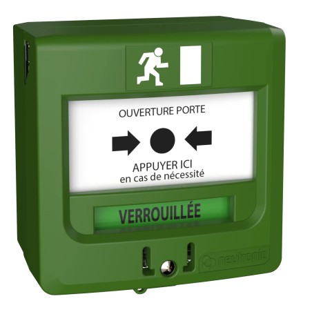 Déclencheur manuel vert sans capot