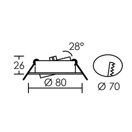 Spot orientable rond