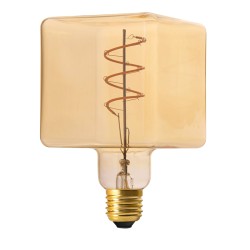 Ampoule déco LED Cube E27 3,5W ambre 2200K ARIC 20111