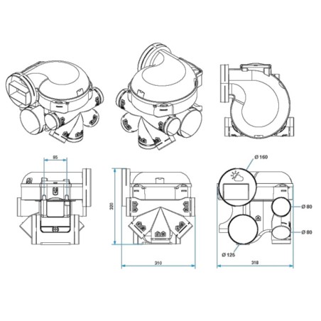 Kit VMC simple flux Hygroréglable EasyHOME - ALDES 11033034